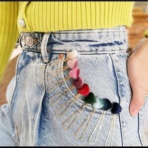 Heart shape Velvet Hair Pin top quality plus Ipsy bag NWT